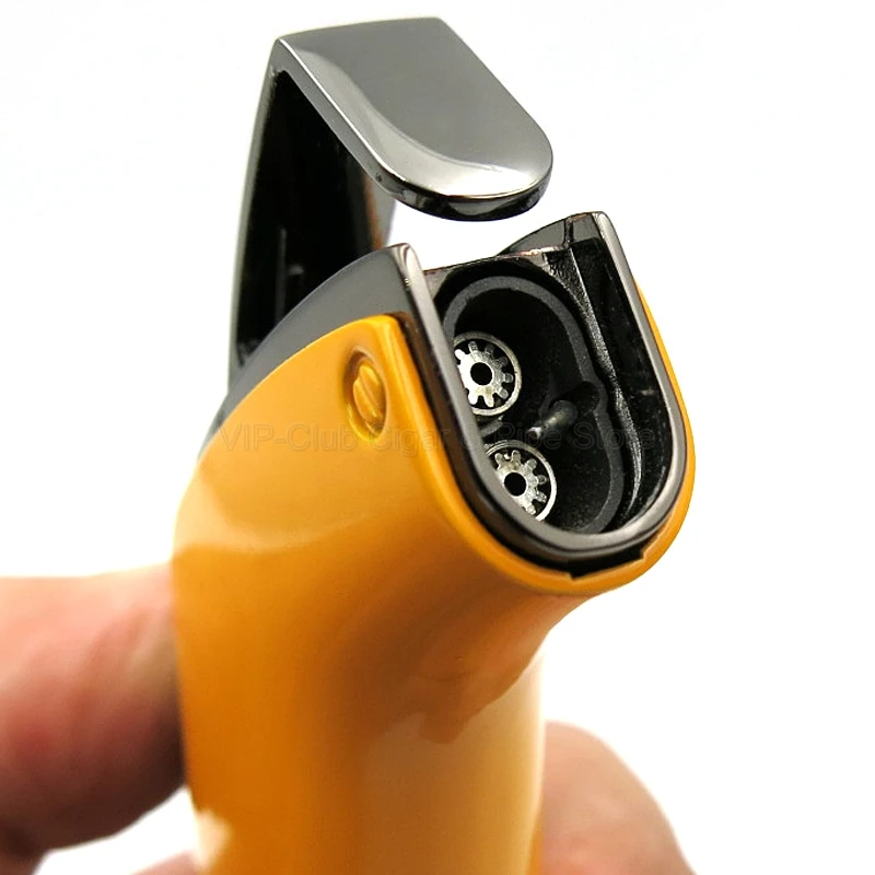 Металлическая зажигалка COHIBA с 2 зажимами для сигарет ветрозащитная Зажигалка из