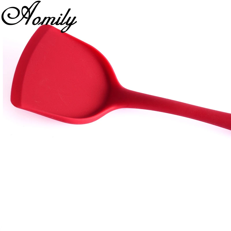 Amoliy Thickened Large Silicone Spatula Cooking Spoon Heat-Resistant Flexible Nonstick Baking | Дом и сад