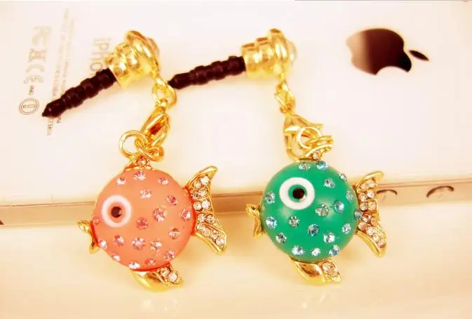 3 5 мм Горячая продажа Красочные Алмазы маленькие золотые рыбки телефон