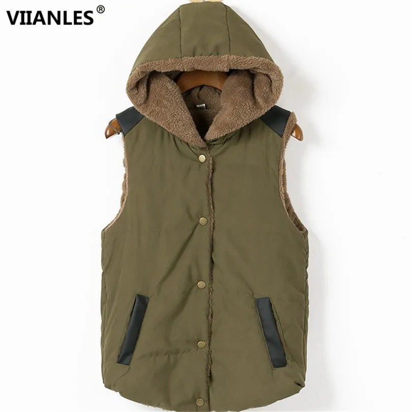 VIIANLES теплый кашемировый жилет модное зимнее пальто шерстяной Повседневный