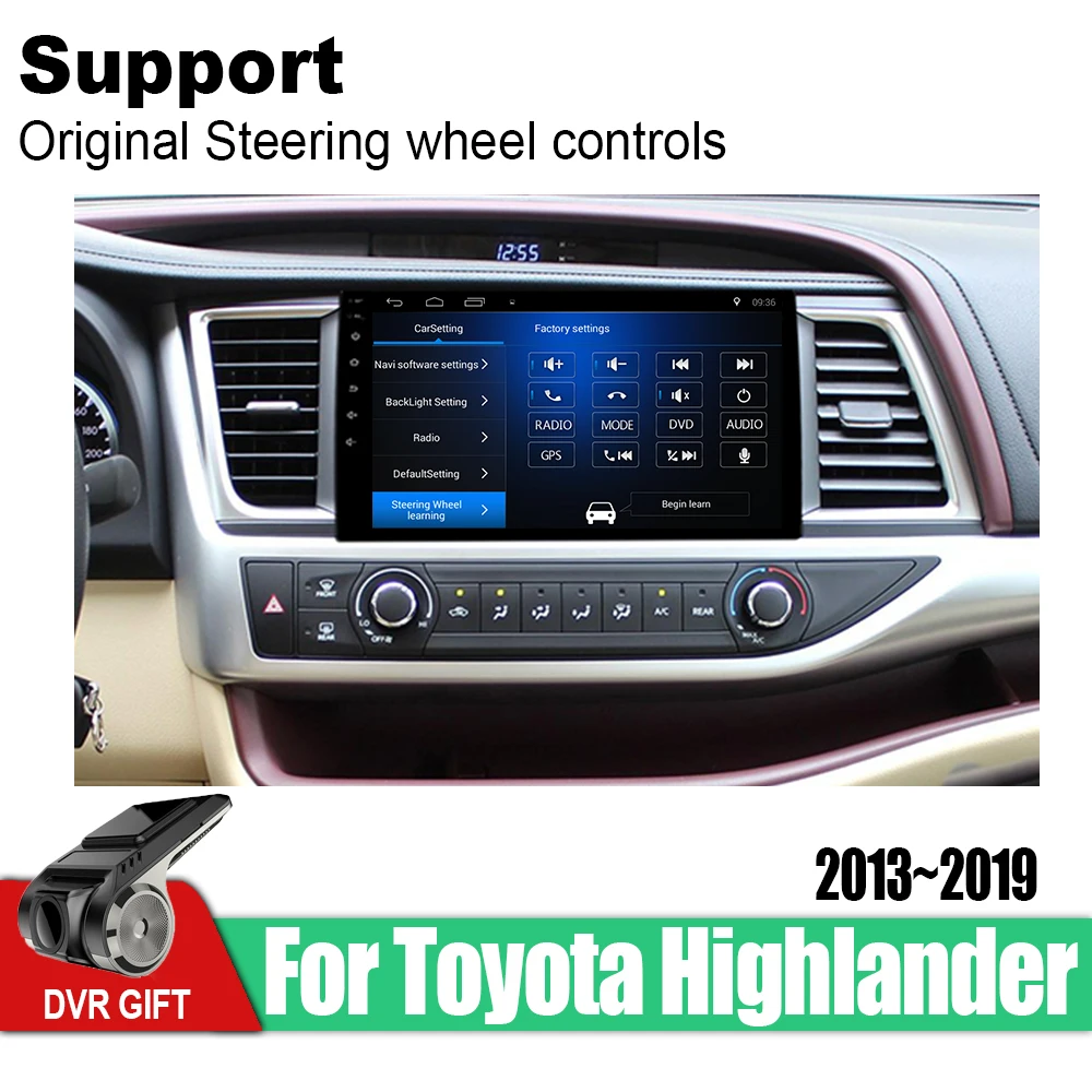 ZaiXi 10.1 Inch 2Din Android Car Radio Wifi Autoradio Bluetooth Tochscreen GPS Multimedia Player For Toyota Highlander 2013~2019 |