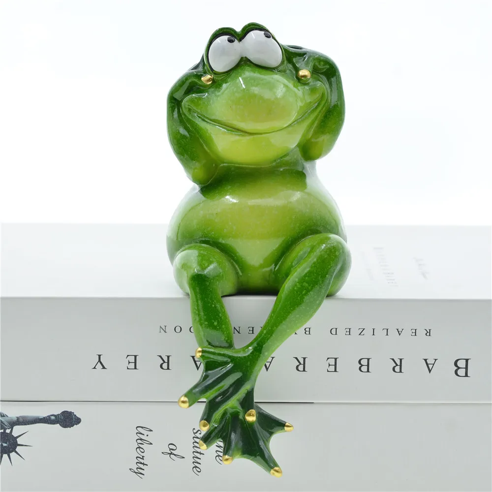 MYBLUE 3 шт./компл. Don't Talk Listen Look Frog Статуэтка миниатюрная Сказочный Сад нордические