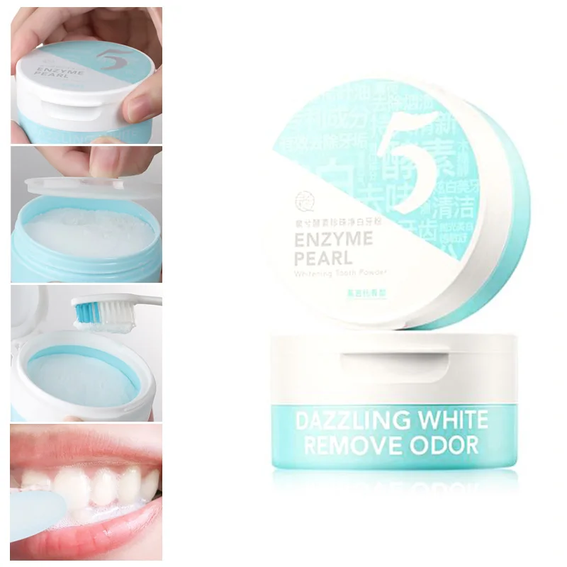 

50g Teeth Powder Whitening Cleaning Clean Stains Bright Tooth Powder Home Use Fresh Breath Remove Odontolith Oral Care Tool