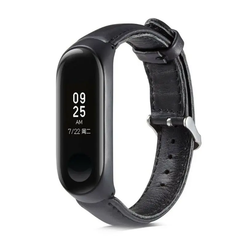 

Watch Band for xiaomi Mi Band 4 Leather Strap Leather Wrist Compatible Strap for Mi Band 4 Accessories Bracelet Miband 3
