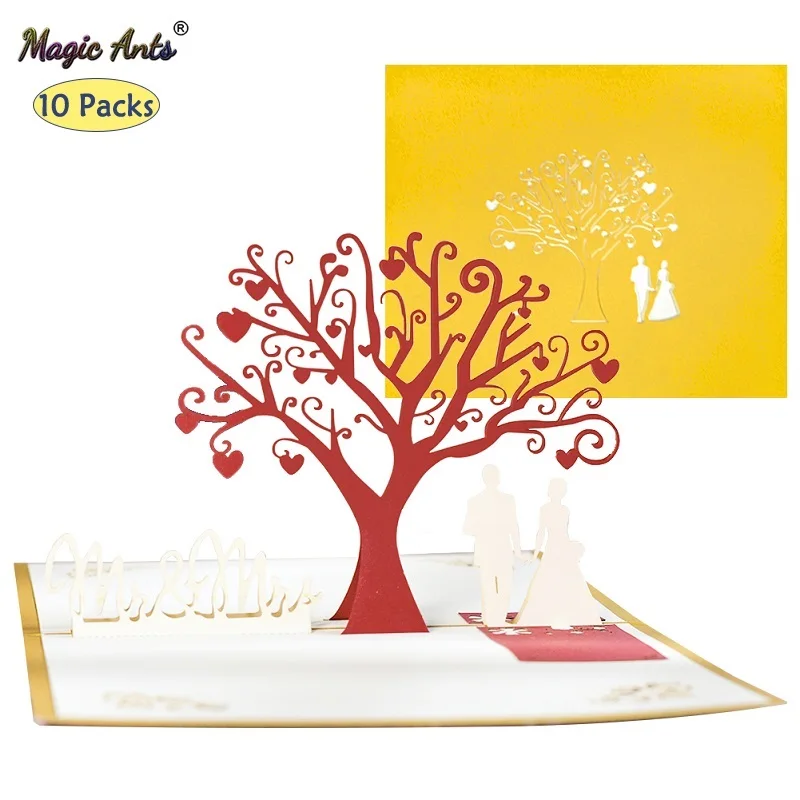 Приглашения на свадьбу День Святого Валентина для жены мужа 10 шт./упаковка