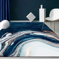 Nordic Dark Blue Washable Carpet Rug For Living Room Washable Modern Printing Geometric Floor Rug Carpet For Parlor Mat Bedroom