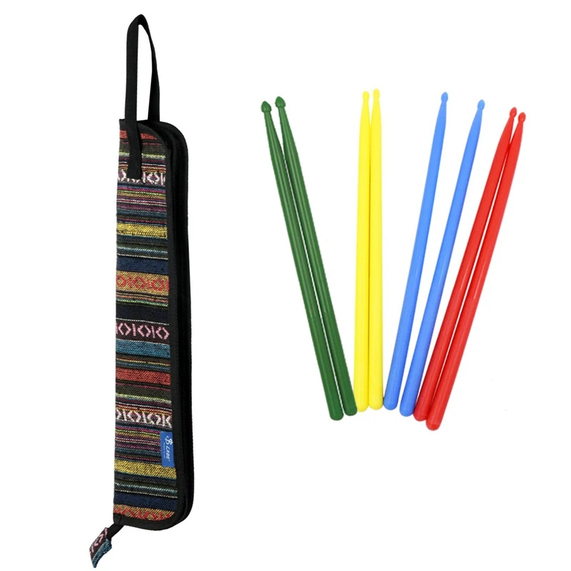 

SLADE Percussion Instrument Drumsticks Drum Bag Bag Portable Stand 4 Pairs Nylon Drumsticks