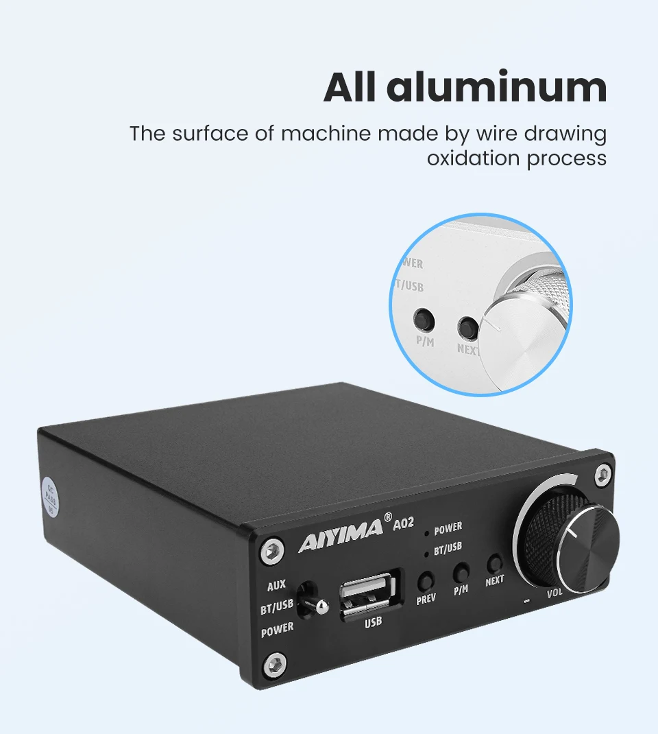 AIYIMA TPA3116D2 усилители 50 Вт* 2 Bluetooth 5,0 стерео усилитель аудио усилитель мощности динамика DIY для домашнего звукового театра