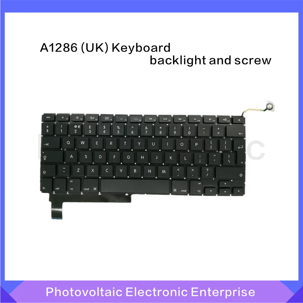 Новый ноутбук A1286 английская клавиатура для Apple Macbook Pro 15 &quotдюймов UK Клавиатура с