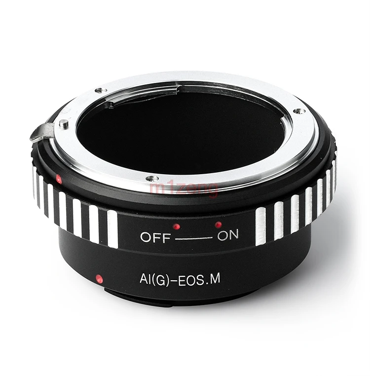 

Adapter Ring for nikon AI(G) G AF-S AI Lens to canon EOSM EF-M eosm/m1/m2/m3/m5/m6/m10/m50/m100 Mirrorless camera