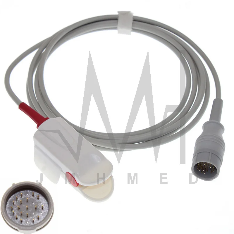 

Masimo Rainbow совместимый с датчиком Spo2 монитора Philips MX550, 19Pin 3m взрослый/ребенок/новорожденный/палец/ушной оксиметрический кабель