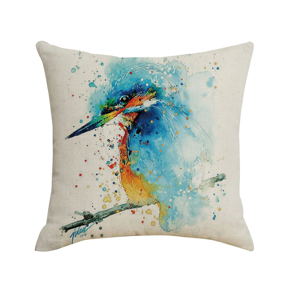 Цветок Колибри льняная подушка чехол наволочка для дивана кровати домашний