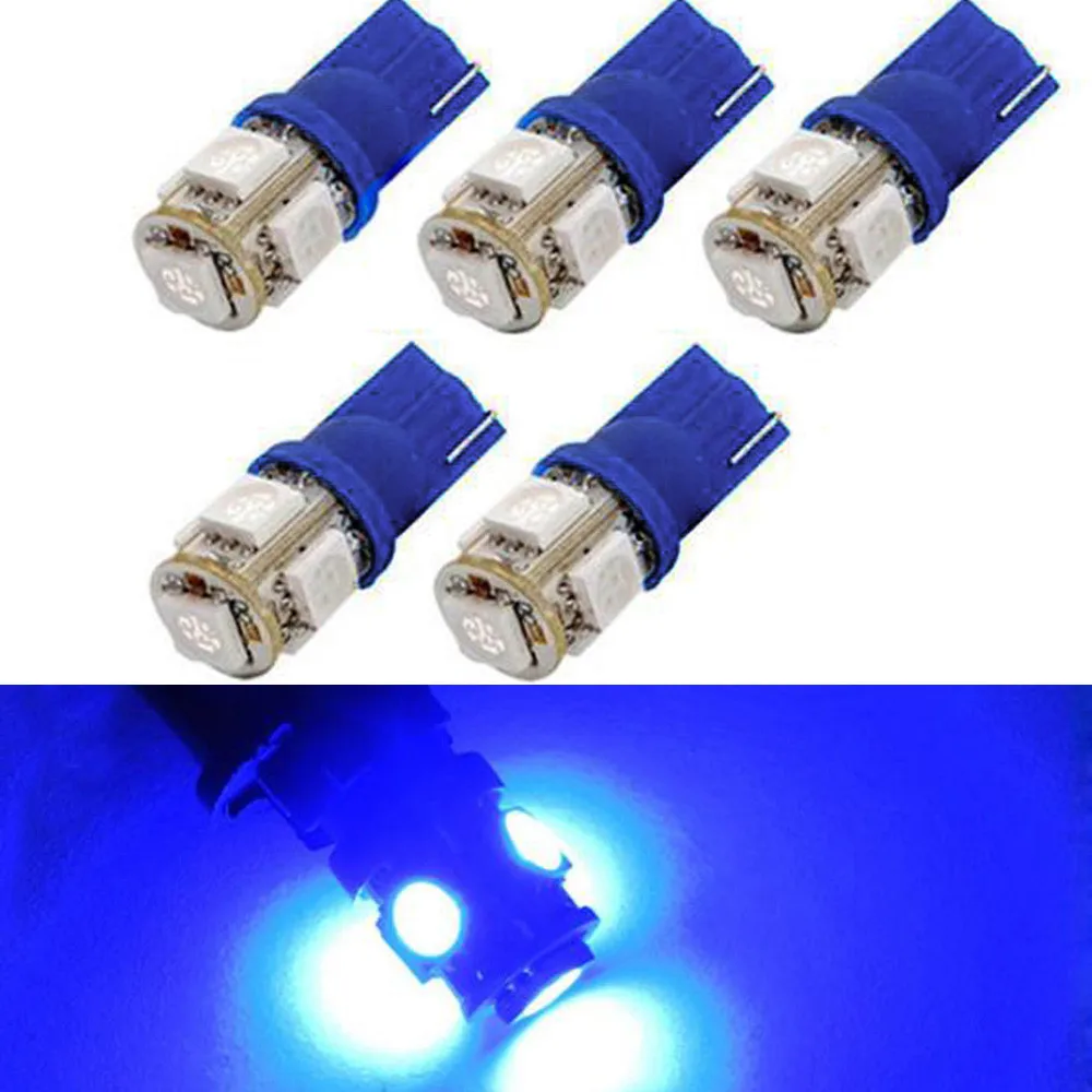 

Ксеноновые светодиодсветодиодный светильник пы с клиновидным цоколем T10 5 SMD 5050 192 168 194 W5W 2825 158, габаритная лампа белого, желтого, красного, си...
