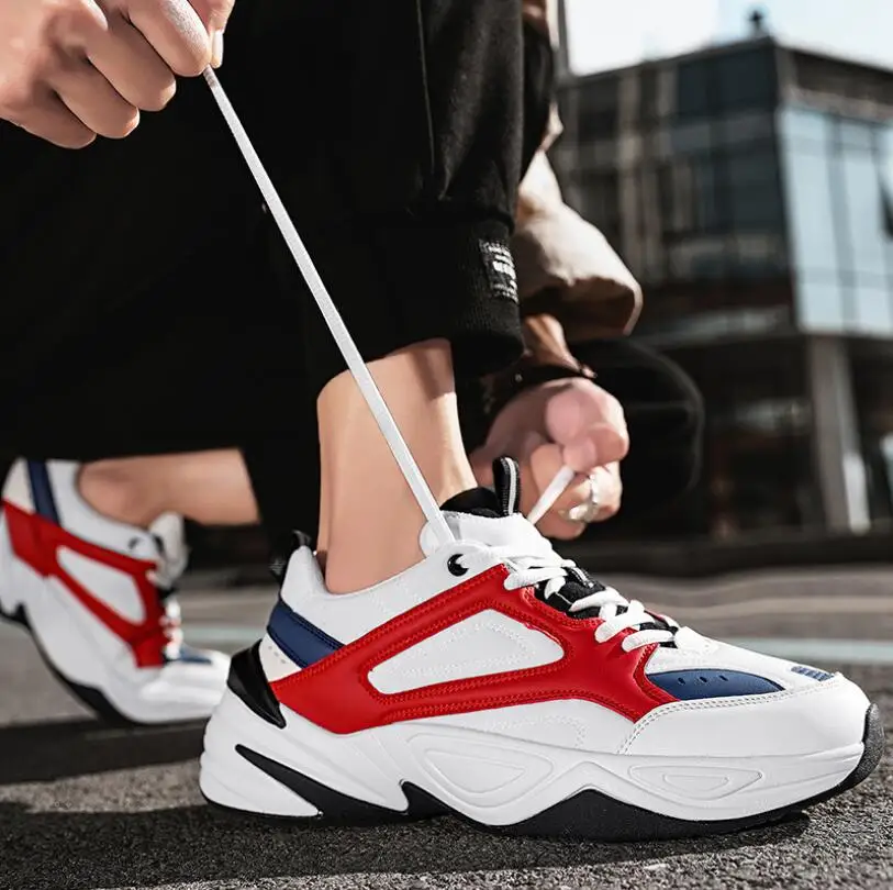 

New listing hot sale four seasons pu men running shoes Couples sports shoes G87-M87