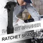 Регулируемый ключ два в одном, зажимной ключ для дрели, черный ключ с храповым механизмом, двухсторонний ключ