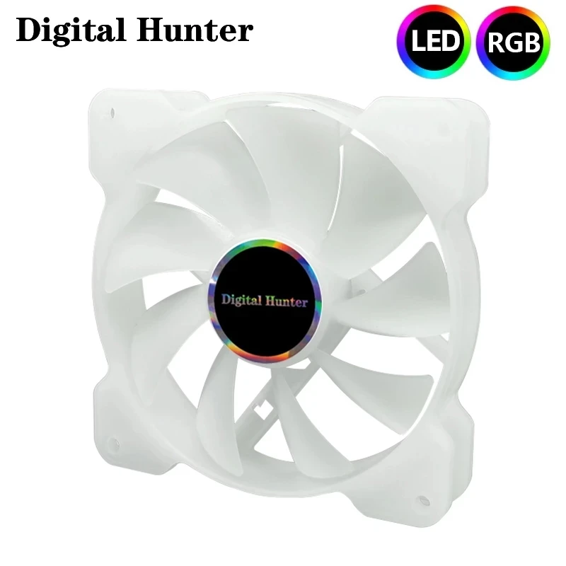 

TM6 RGB LED Cooling Fan 120mm 12cm DC 12V Cooling 3Pin Big 4Pin Silent Quiet Fan Cooler Radiator For PC Computer Case Fan