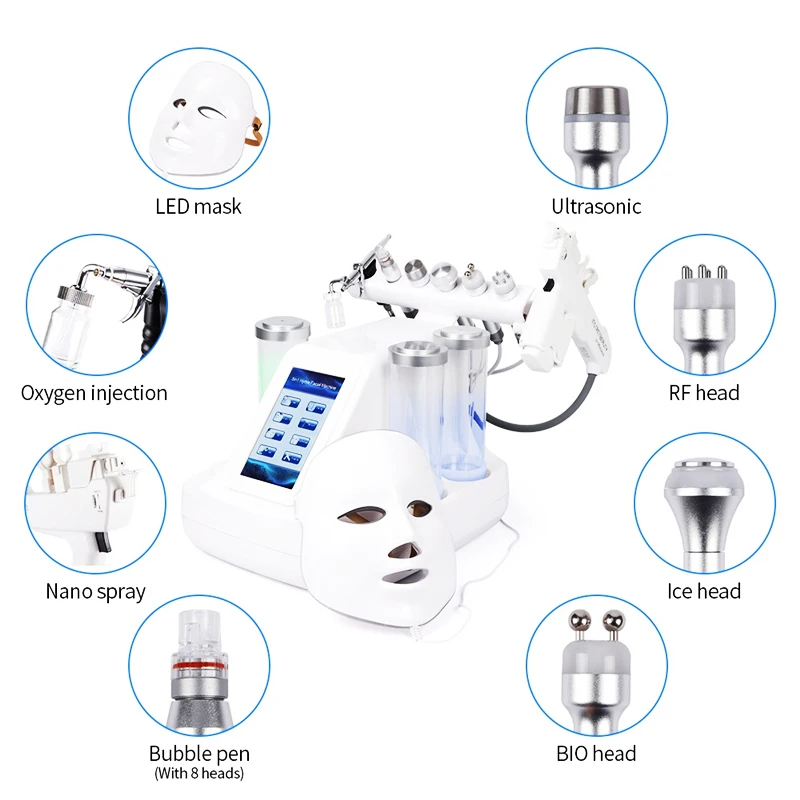 8 в 1 гидравлическая дермабразия RF бисветильник Кая спа машина для лица
