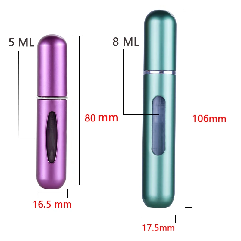 

Refillable Mini Perfum5ml 8ml Bottle Portable Cosmetic Bottle Spray Bottle Atomizer Spray Container Travel Refillable Bottles