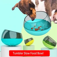 pets feeding food bowls cat puppy eat slow food water feeder dish prevent obesity tumbler slow food bowl pet dogs supplies