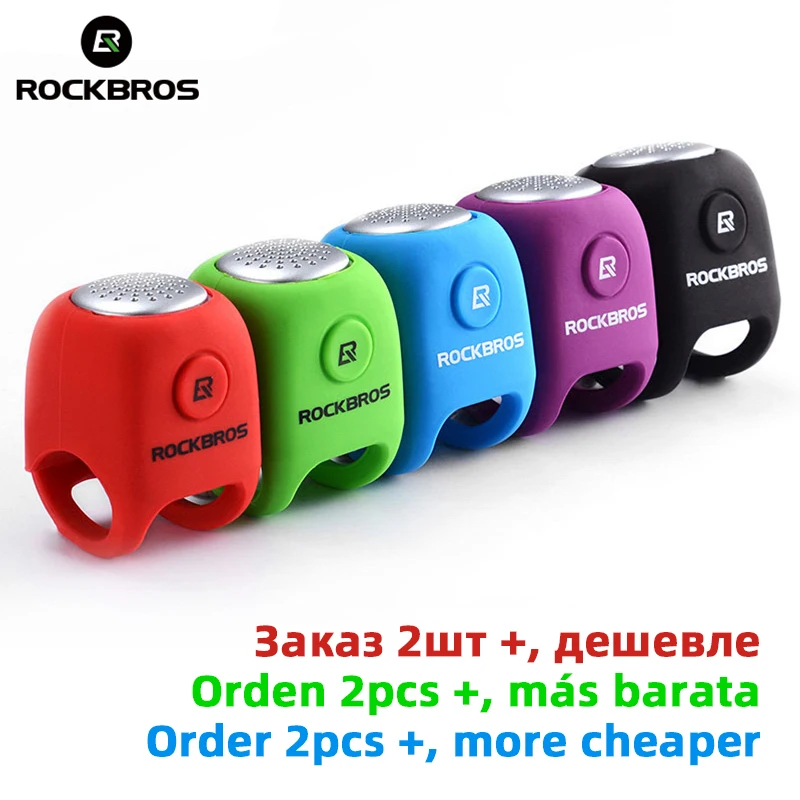 

ROCKBROS Electric Cycling Bell 90 dB Horn Rainproof MTB Bicycle Handlebar Silica Gel Shell Ring Bike Bell Bicycle Accessories