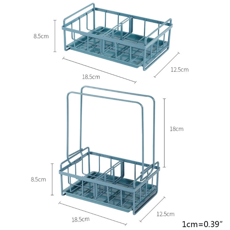 

50LB Kitchen Sponge Storage Rack Rag Holder Towel Shelf with Drain Pan Sink Organizer Sink Basket Dish Cloth Hanger Space Saver