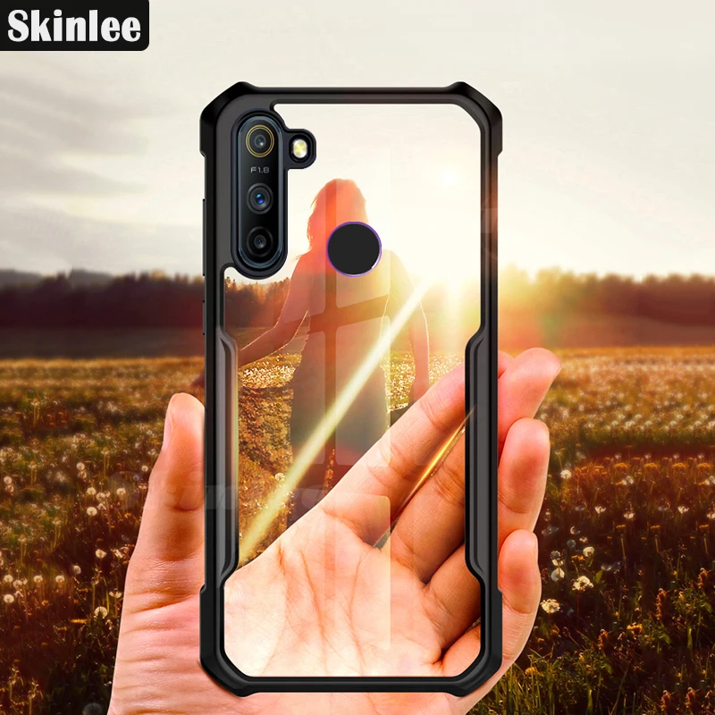 Чехол Skinlee для Realme C3 официальный оригинальный противоударный прозрачный чехол с