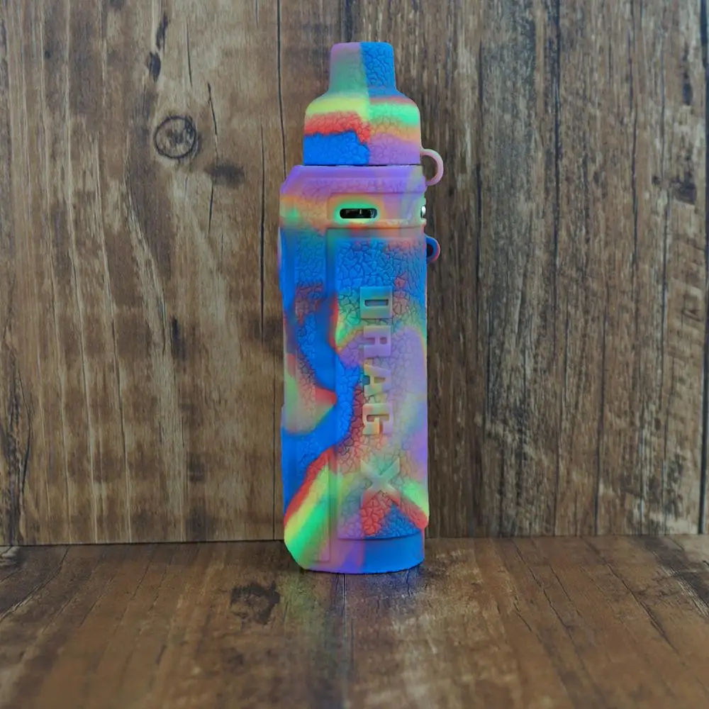 

Drag X Silicone Texture vape Case Skin Sleeve Cover ModShield Wrap gel for voopoo Drag X mod kit