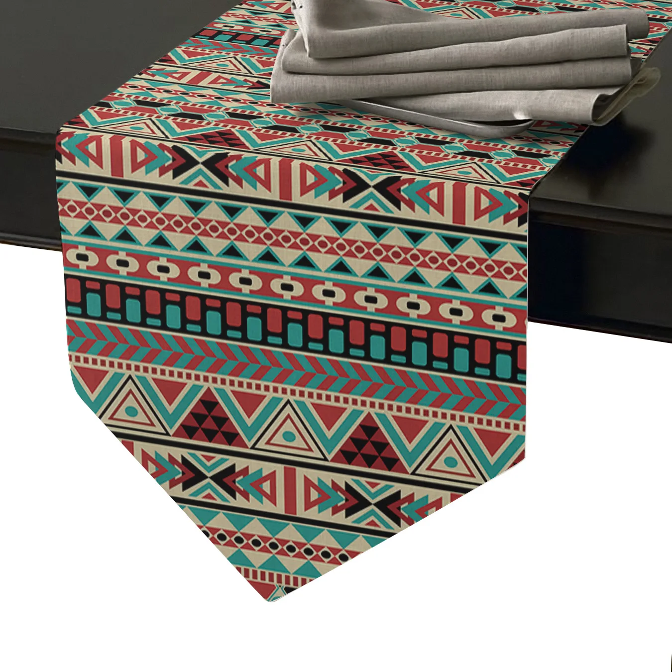 Table Runners Modern Brown Traditional Aztec Pattern Runner Cloth Dining Decoration for Wedding Party Home Office | Дом и сад