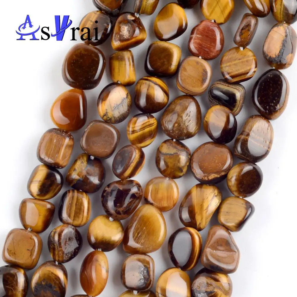 Бусины из натурального желтого Тигрового Глаза для изготовления ювелирных