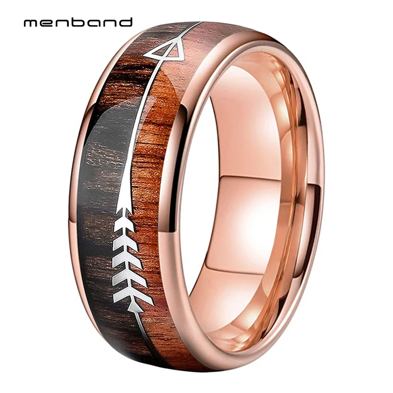 Вольфрамовые обручальные кольца для мужчин и женщин мужские из розового золота