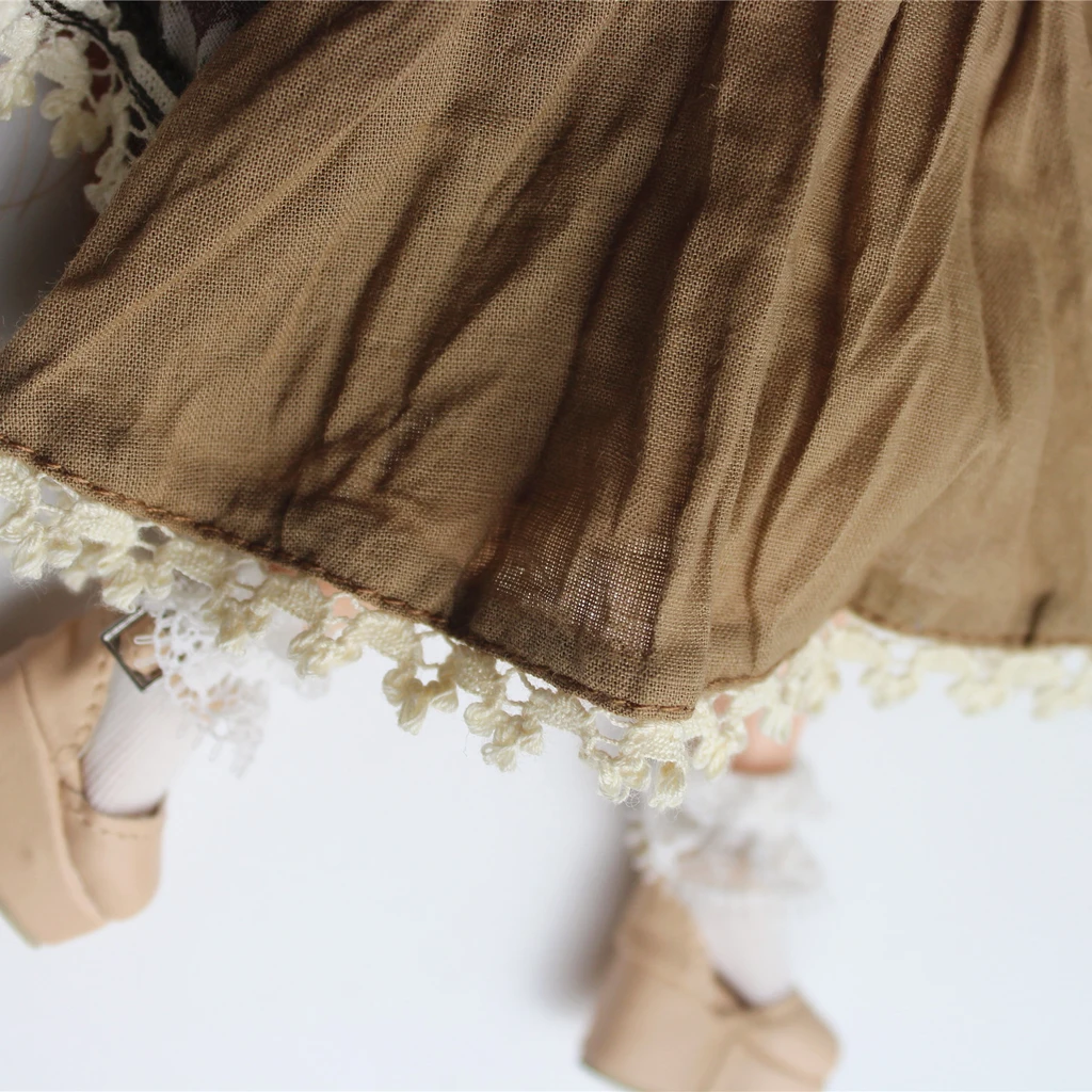 

Doll Costume Shirt Bowknot Pattern Cotton Skirt Clothing Accessories