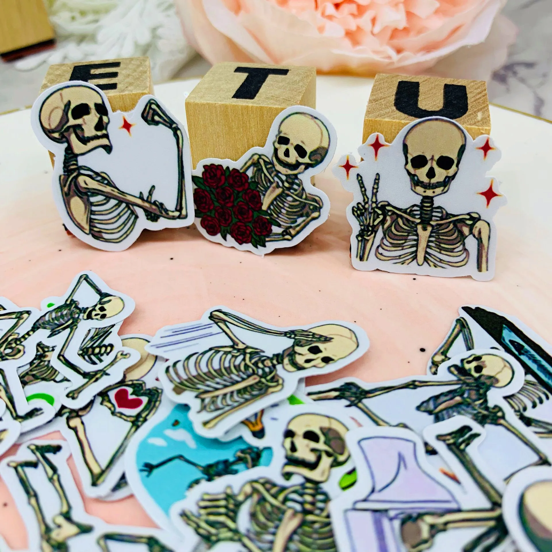 Pegatinas divertidas para &aacute;lbum de recortes, 39 Uds., para Halloween, libro casero, para port&aacute;til, &aacute;lbum de recortes decorativo-0
