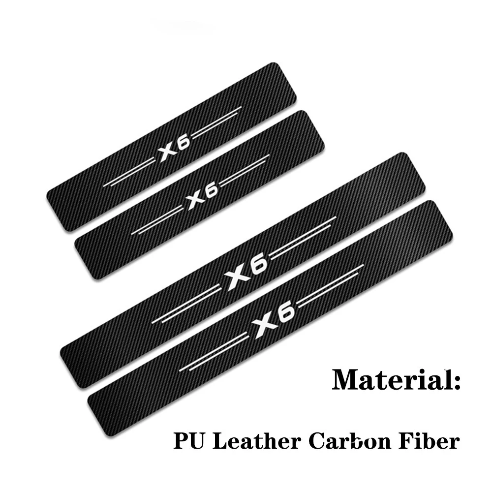 Для BMW X6 порог порога протектор наклейки PU кожа углеродного волокна специальный