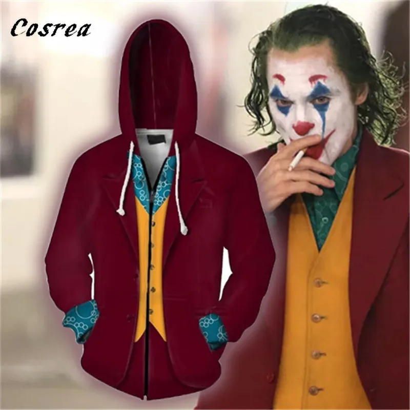 Хэллоуин жакет Джокера Pennywise костюм клоуна потрясающий pennywise Косплей Толстовка