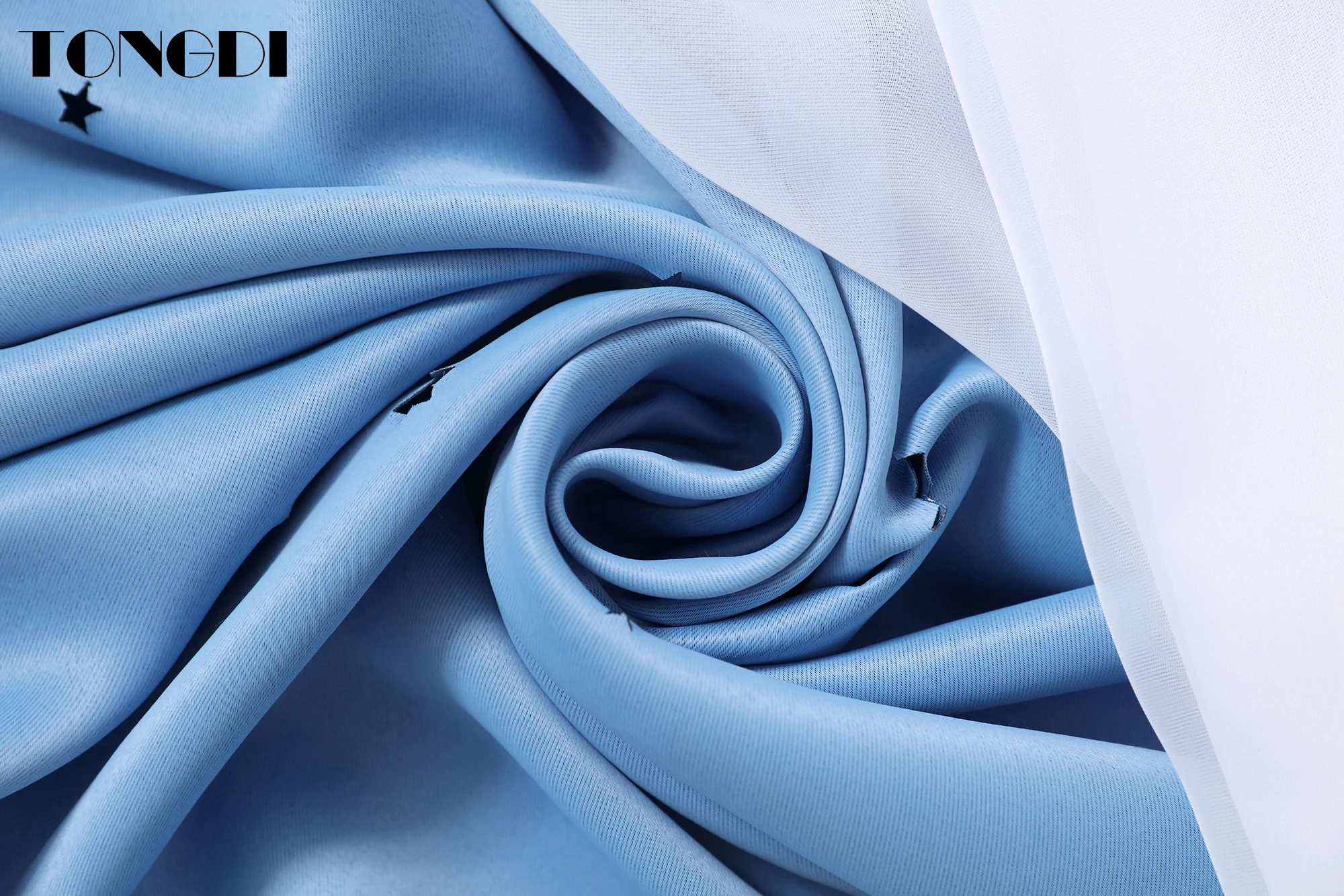 TONGDI полые двухслойные светонепроницаемые шторы со звездами украшение для