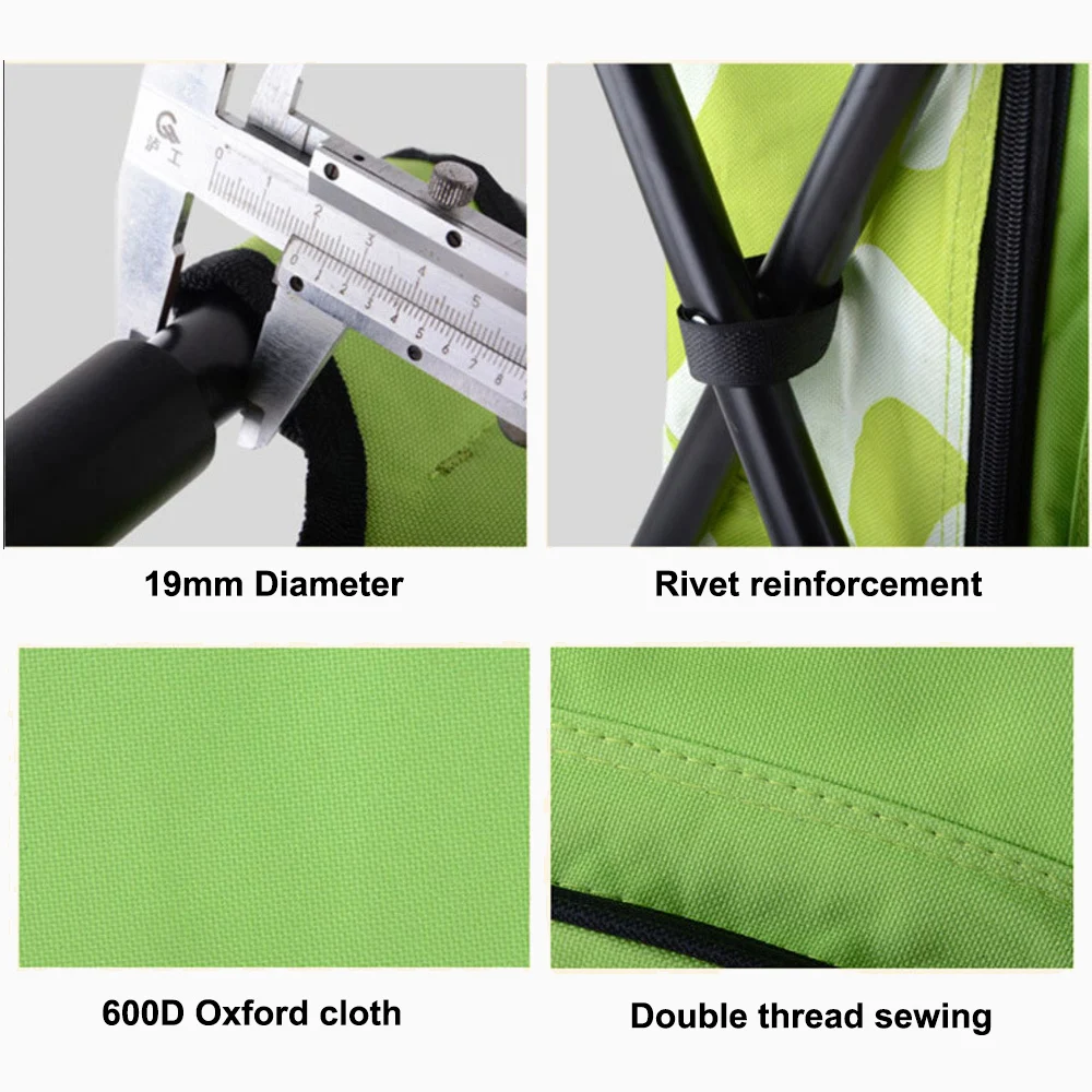 Satin Al HooRu Plaj Balıkçı Taburesi Açık Kamp Katlanır Ile Taşınabilir Sandalye Yalıtımlı Buz Torbası çantası Piknik Yürüyüş Seyahat Koltuk