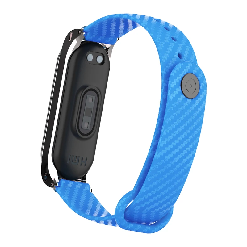 Hangrui mi Band 4 силиконовый чехол из углеродного волокна для Xiaomi mi band 4 ремешок металлический каркас браслет mi band 3 ремешок из нержавеющей стали