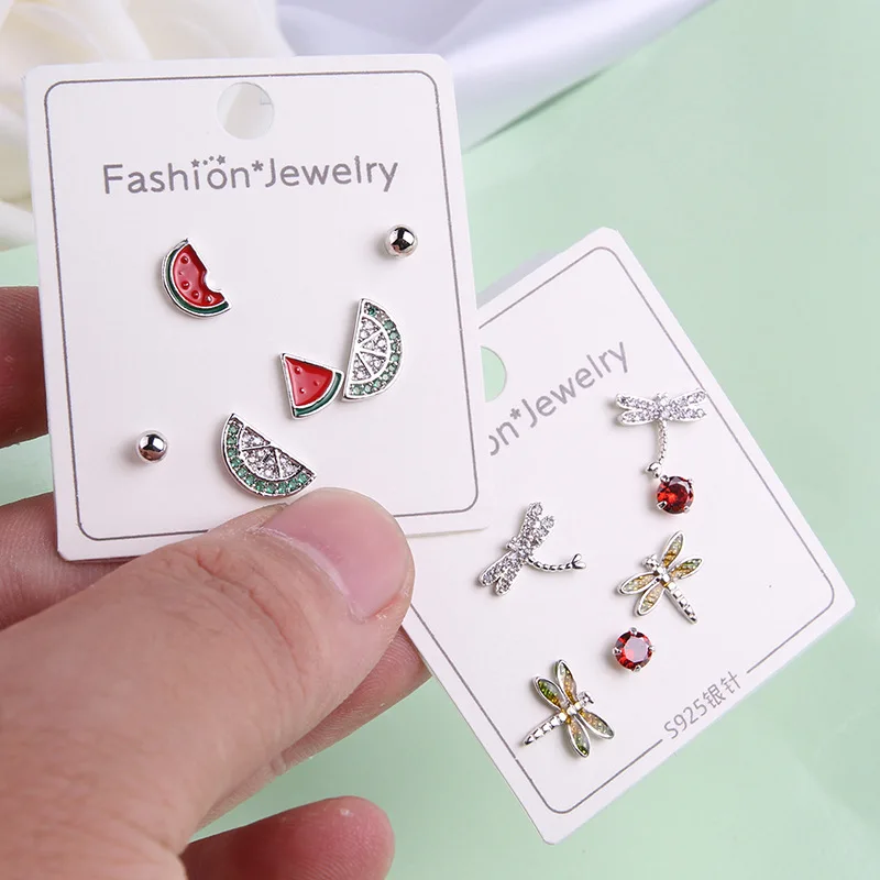 Женские серьги с кристаллами и бабочками из стерлингового серебра 925 пробы 21