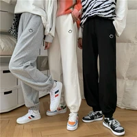autumn winter korean loose sweatpants women new high waist embroidery joggers trousers sports casual womans plus size pants