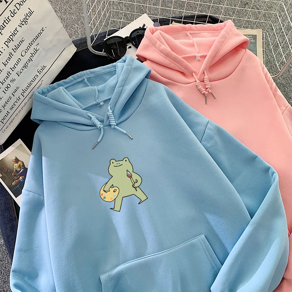 Cartoon Hoodie Women Casual Pullover Streetwear Harajuku Oversized Sweatshirts Cute Sweetshirt for Girls Outfits Winter Coats