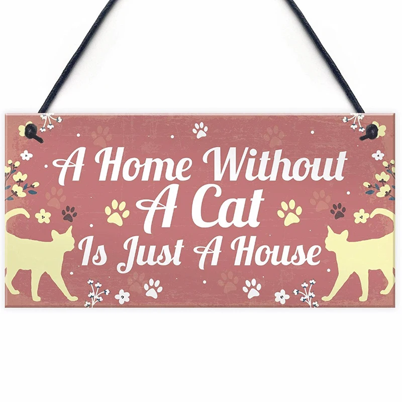 

European and American Popular Wooden Sign Cat Tag Listing Christmas Ornaments Christmas Wood Decoration