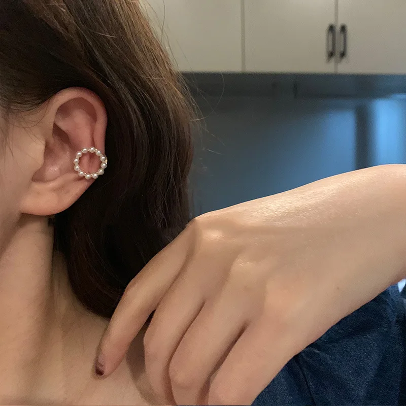 

3pcs/sets Ear Cuff Cross Clip on Pearl Earrings Fake Piercing Earcuffs For Women Earcuff Faux Earings Jewelry No Hole Accessorie