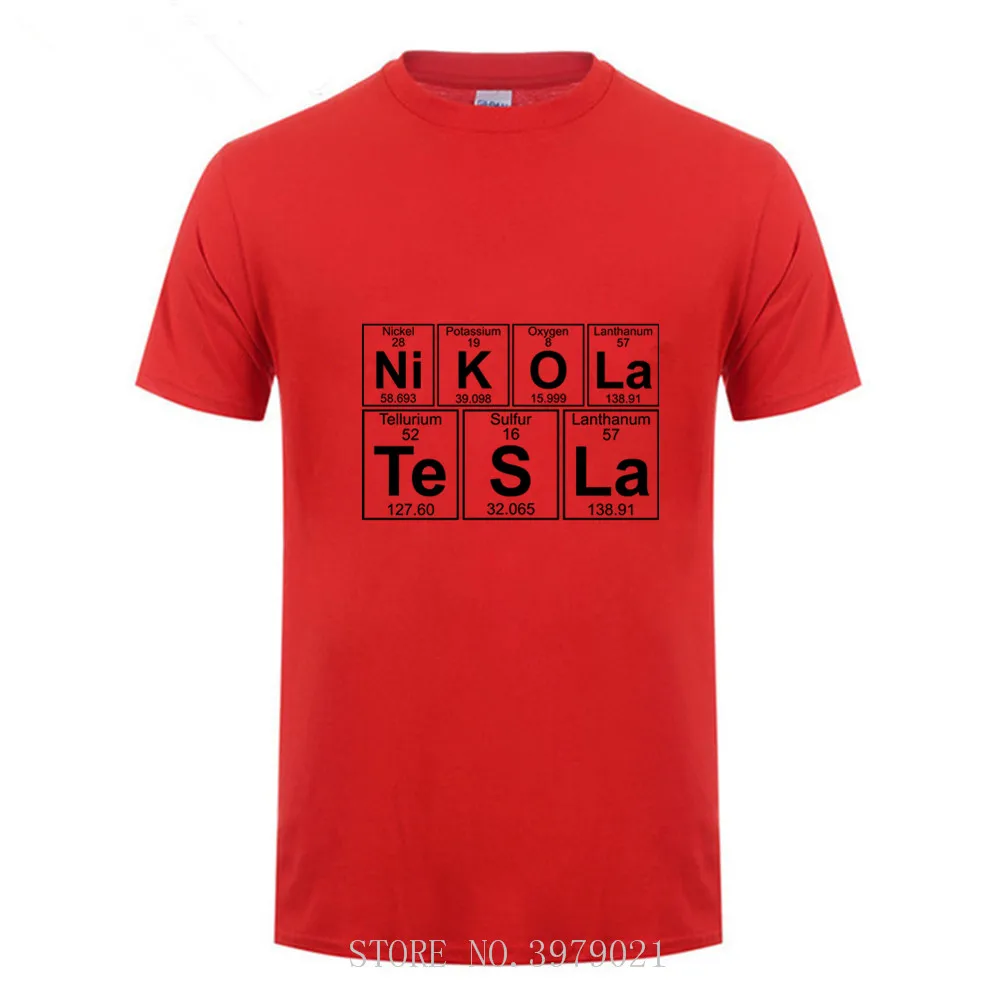 Никель кадмиевый аккумулятор K о ла S Slim Fit Футболка Подростковая Nikola Tesla забавная