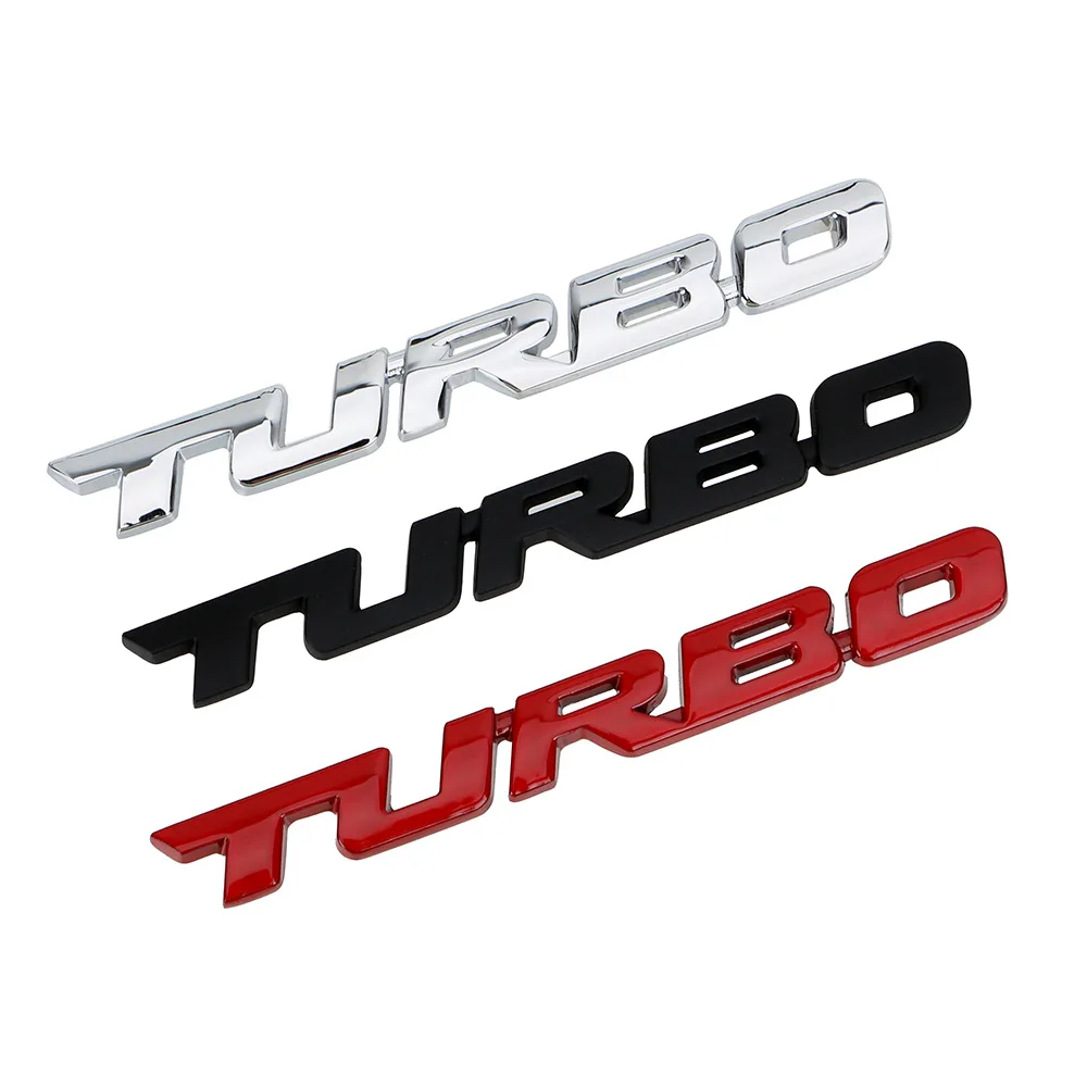 3D стикер для стайлинга автомобилей металлическая эмблема Turbo задний значок