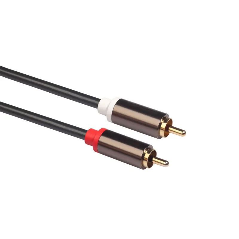 Алюминиевый сплав XLR к двойному RCA аудио кабель 2 штекер 3 Pin Женский Cannon смешивания