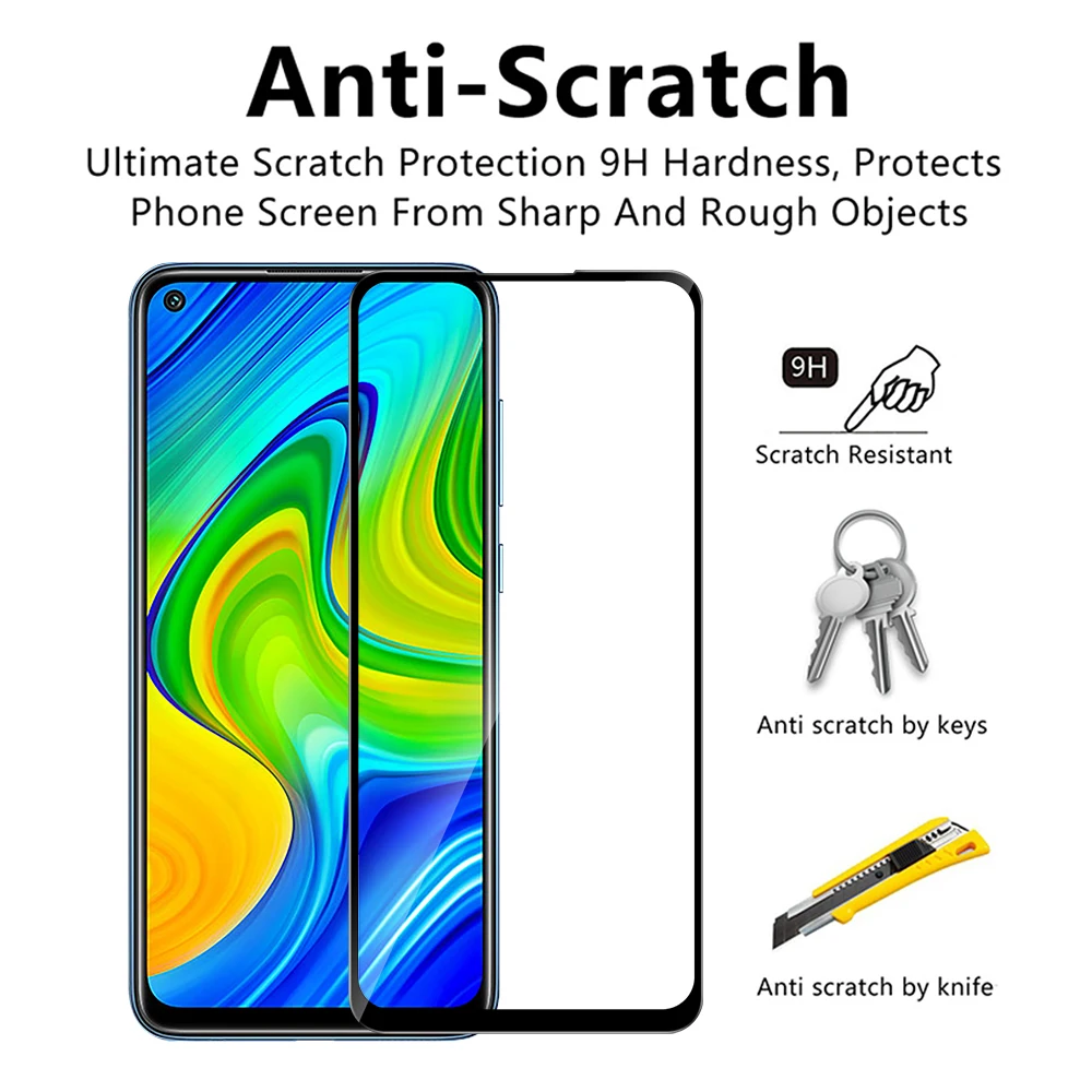 3PCS For Redmi Note 9S Tempered Glass 9 Pro 9T Screen Protector Xiaomi Note9 9A 9C Flim | Мобильные телефоны и аксессуары