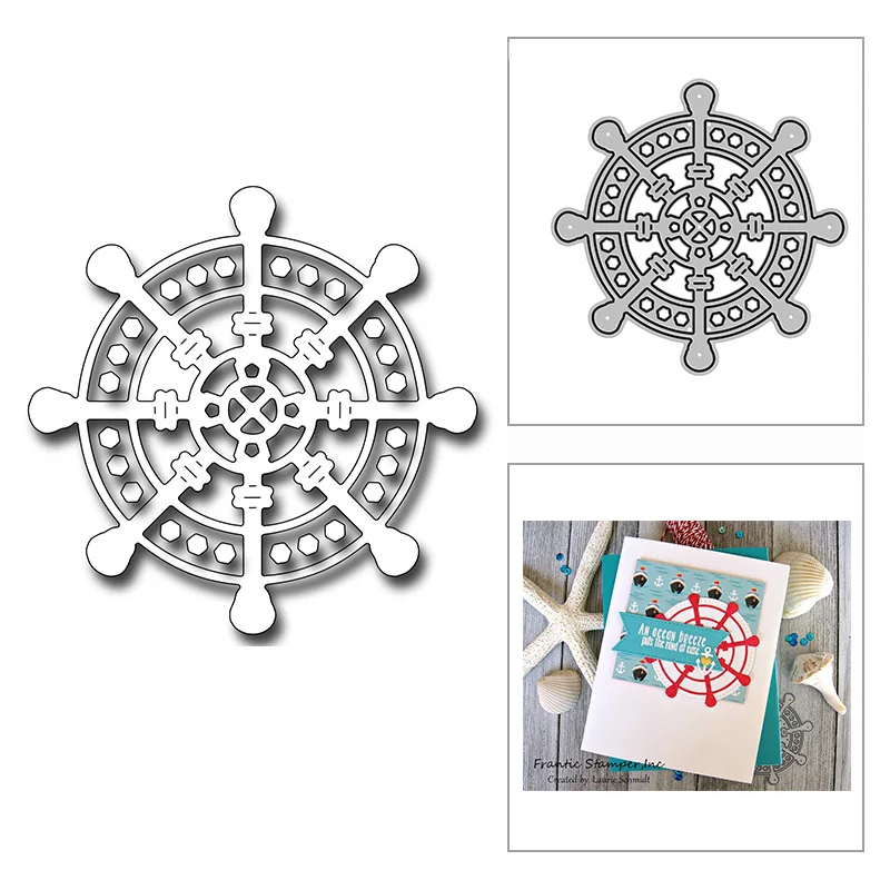 

Новинка, форма для рельефного тиснения в виде Круга руля, металлические пресс-формы 2021 для рукоделия, декоративный альбом для скрапбукинга, ...