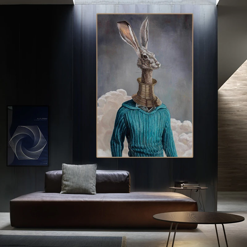 Постеры с абстрактным Изображением Животных лося обезьяны лошади рога овец