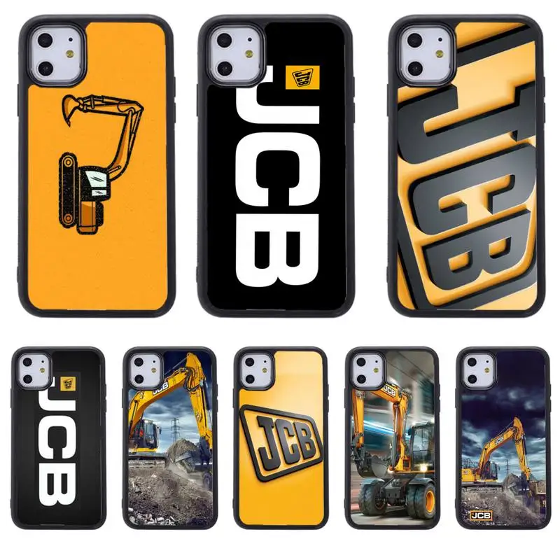 

jcb excavator DIY Luxury Phone Case for iphone 11 12 13 pro se 20 max xr xs x 7 8 6s plus mini Fundas cover PC&TPU