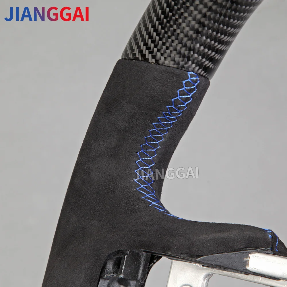 Рулевое колесо из углеродного волокна для Ford Mustang 2015-2017 2018-2023 красное рулевое с